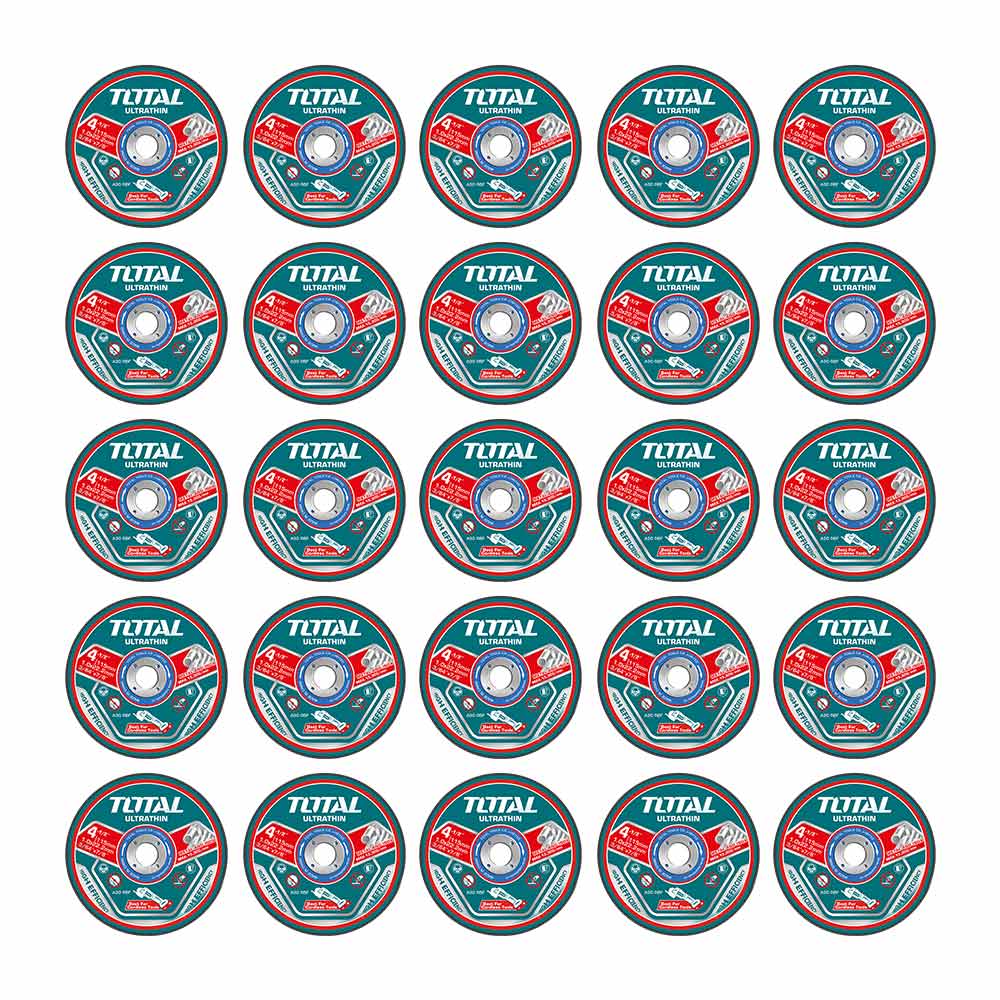 Set de 25 Discos de Corte Ultra Finos de 115mm para Metal y Acero Inoxidable - Cortes Rápidos y Limpios